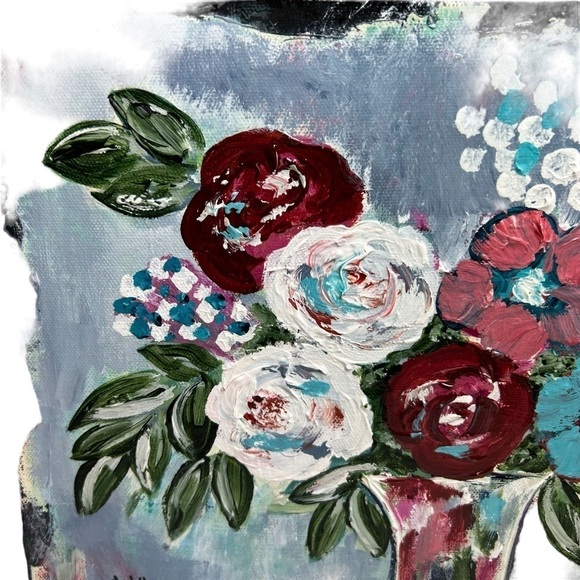 Abstract Blooms Impressionism 10 x 10” - Picture 6 of 13